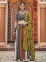 Multicolor Viscose Rayon Readymade Navratri Lehenga Choli